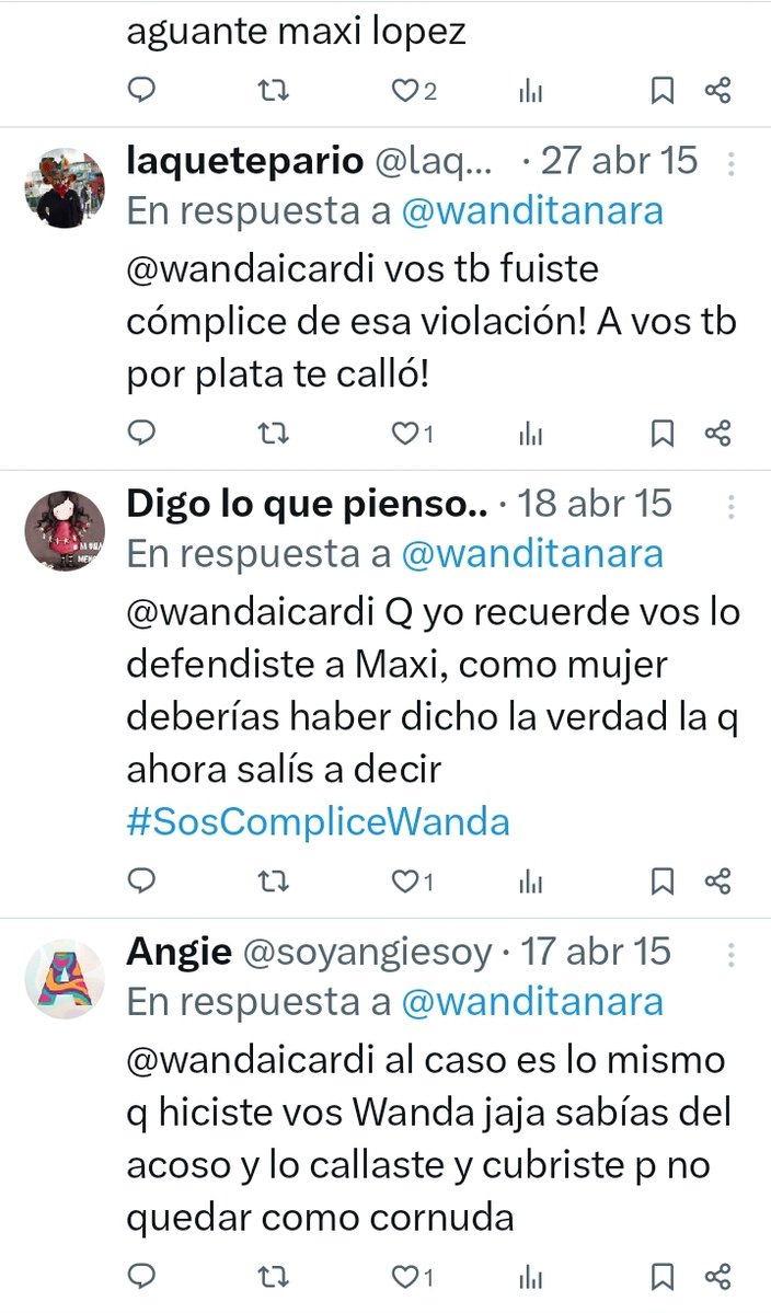 LunaGitana0333's tweet photo. @SandraRosana17 @MauroIcardi Maquiavélico es haber acusado de violación a Maxi López y hoy decír que es el mejor ex. https://t.co/soIwXFxQQD