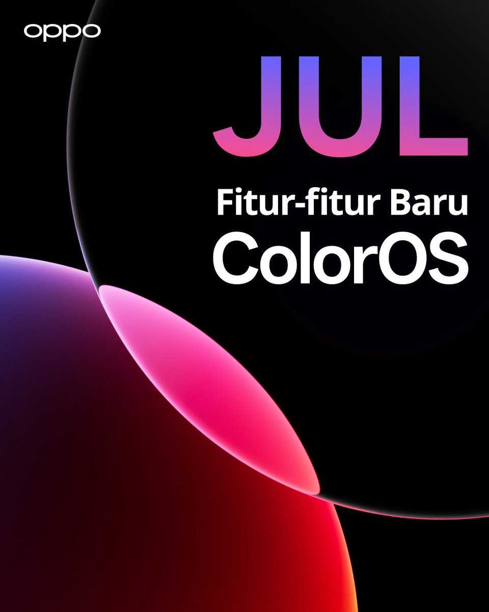 OPPOIndonesia's tweet photo. #OPPOColorOS16 July Update is here! 🔥

Saatnya upgrade penggunaan smartphone OPPO kamu jadi lebih cerdas, lancar, dan mudah digunakan. Penasaran apa saja yang baru? Swipe sekarang dan jangan lewatkan fitur menariknya!📱

#MoreColorEveryMonth #SmoothEverywhere #OPPOAI https://t.co/Llb9tGsdNI