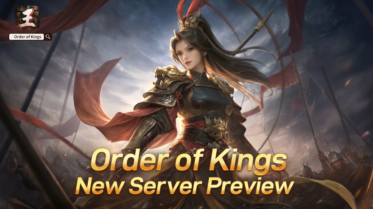 OrderofKings_'s tweet photo. ⚔The RTS sandbox mobile game Order of Kings will open a new server "State 16" at 03:00 (UTC+0) , August 2, 2026.
New Server Name: State 16
Open Time: 03:00 (UTC+0) , August 2, 2026
#orderofkings #Strategygames #SLG #mobilegames #newserver https://t.co/7ulh0wgGoS