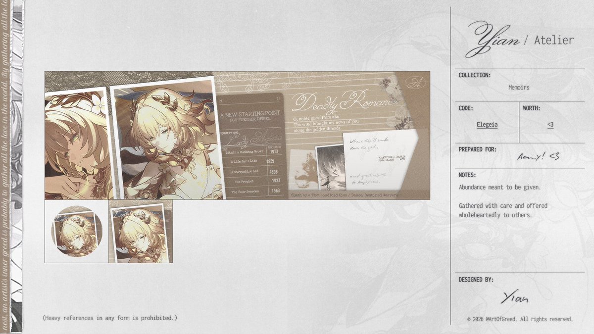 ArtOfGreed's tweet photo. 🗃️ . . Wrapping up July's requests! (4/16)

All my queues are done for July, 70/70 all done &amp; dusted! 🥹🤍

I express my utmost gratitude to those who have once again visited my atelier, see you later this August! <3 https://t.co/h1GOjY3Nyj