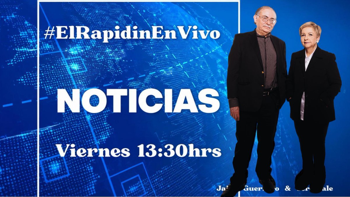 TereValeMX's tweet photo. #NoSePierdan🔴👉¡#ElRapidínEnVivo...NOTICIAS...con Elena Goicoechea @ElenaGoicoeche2 Jaime Guerrero @nostalgiacaviar &amp; @TereValeMX!
📌AquíLinkRapidín👀👇
https://t.co/0Gi9peYlFi https://t.co/Syg1zDxMDH