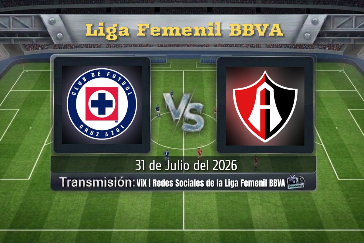 TVDELDEPOR1's tweet photo. Liga Femenil BBVA | Jornada 1
Cruz Azul 🆚 Atlas
19:00 HRS
📱💻 @VIX | Redes Sociales de la @LigaBBVAFemenil
🎤 @lmsauret
🎤 @apchavira
🎤 @AzulFilipponi
#EllasEnViX | #LigaFemenilDondeSea | #CAZvsATS https://t.co/HSpZwbYf5F