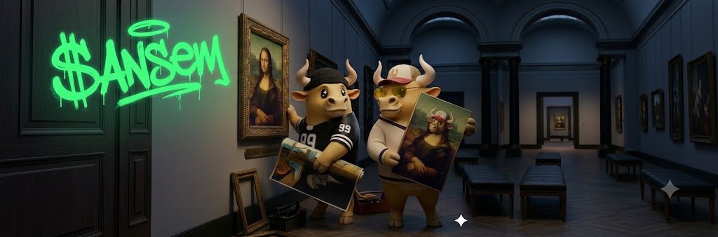 MoxeSol's tweet photo. GN FAMILLY @bullpenNFT 

We decided  with @Gandometa_x to shake things up a bit at the Louvre. No more classic Mona Lisa—now it’s the Bovinda, certified 100% #BullpenStyle! 🖼️🐂

Apparently, it was “too easy” to get in—we can confirm that. 😂 Here’s the proof, straight from the gallery… 👀

Sorry @MuseeLouvre , the Bulls have taken over. 🚀
$ANSEM POWER

#NFT #ArtHeist #Bullpen #MonaLisa #CryptoArt #Meme