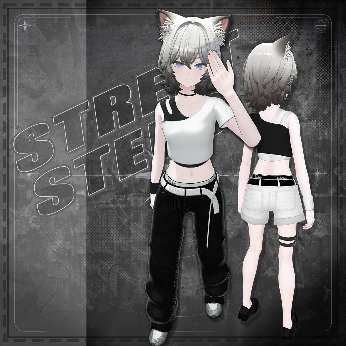 ElnathWinter's tweet photo. 【お知らせ】
新作衣装「Street Steps」の販売を開始しました!
プレゼントキャンペーンの応募締め切りは本日までです。
まだご参加いただいていない方は、この機会にぜひご参加ください!
よろしくお願いいたします。
https://t.co/qQxR0yNGft
#VRChat #ElnathWinter https://t.co/XQq77TScPM