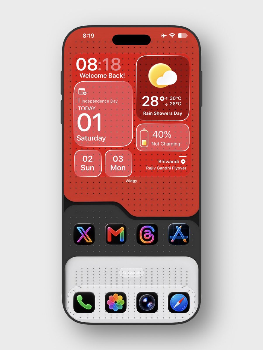 Ahmadansari2233's tweet photo. Today iOS 27 Home Screen Update https://t.co/2NI4i4yXIP