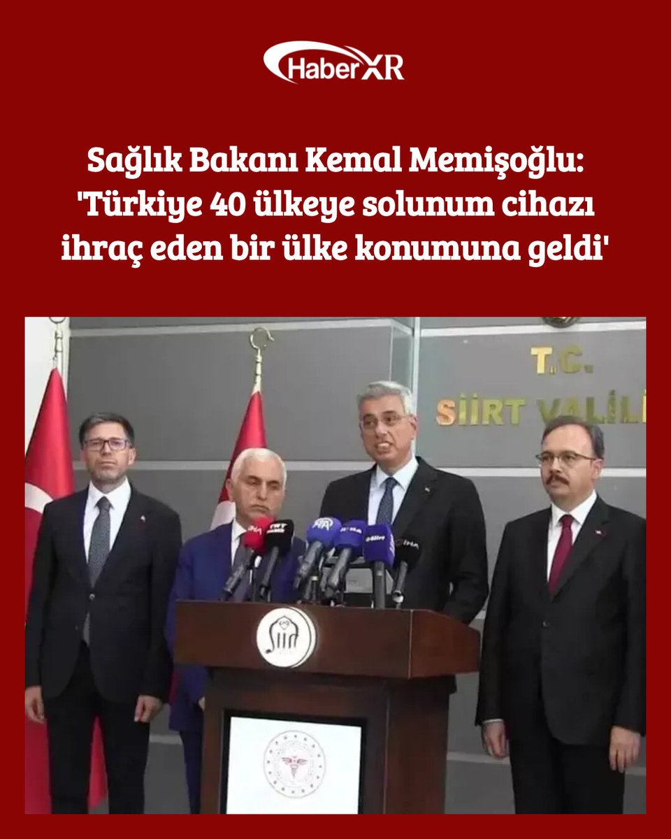 haberxr's tweet photo. Sağlık Bakanı Kemal Memişoğlu: 'Türkiye 40 ülkeye solunum cihazı ihraç eden bir ülke konumuna geldi' ---Detaylar Profildeki LİNKTE https://t.co/SswmJEXygK