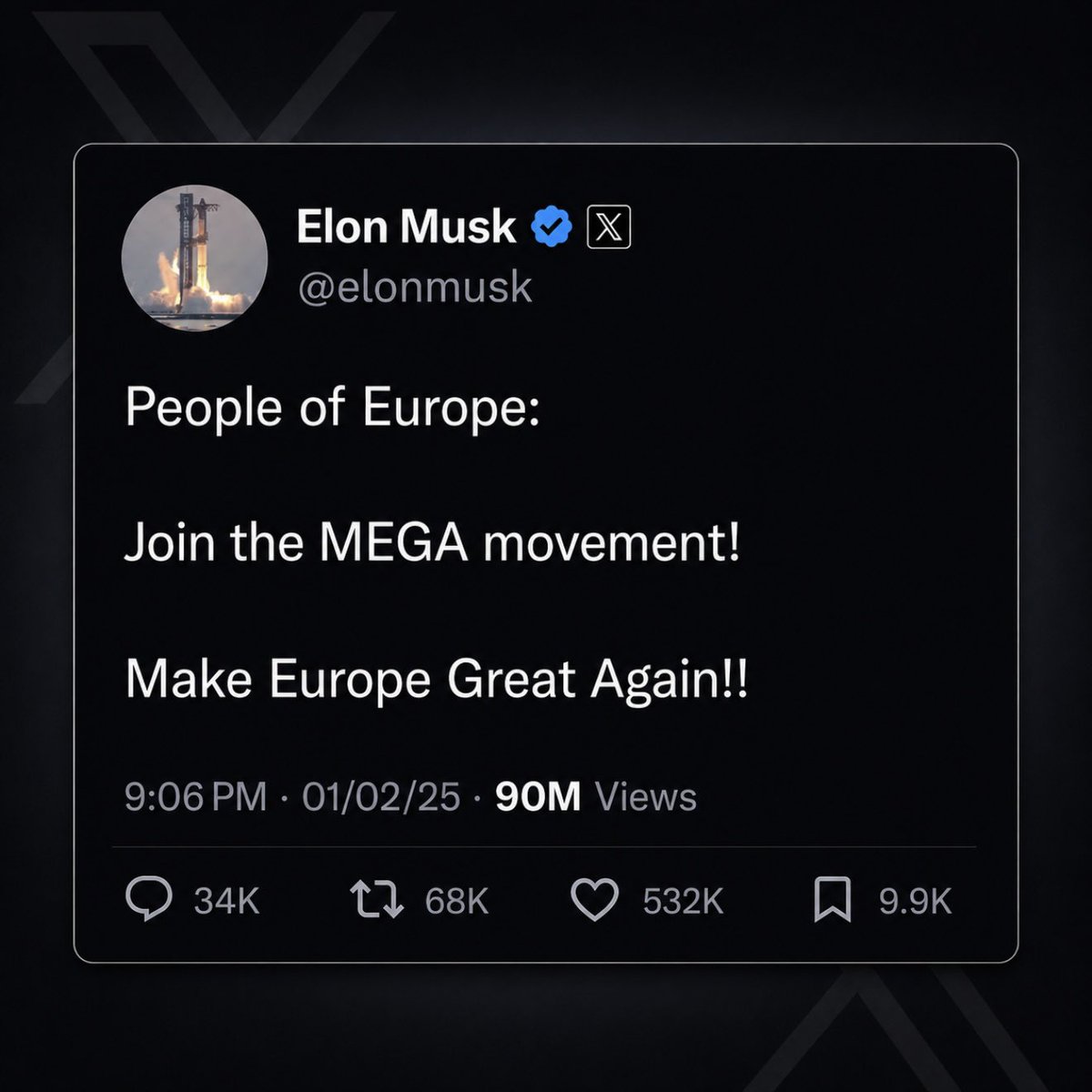 cb_doge's tweet photo. It’s time to Make Europe Great Again. https://t.co/scUXI0FIpB
