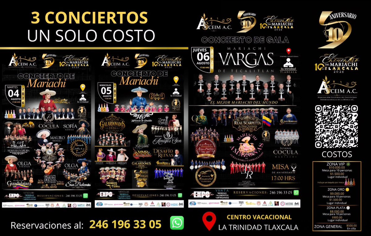 Connexiones's tweet photo. Mariachi Vargas 06 de agosto en el Centro Vacacional La Trinidad https://t.co/mzWoxAJWmE