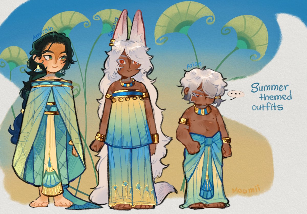 Moomii612's tweet photo. There is three of them 🪷 

(Tighcyno fankids but Cyno dresses them)
Amirah + Soraya + Arlan 🪷 https://t.co/WncnAjH1oy