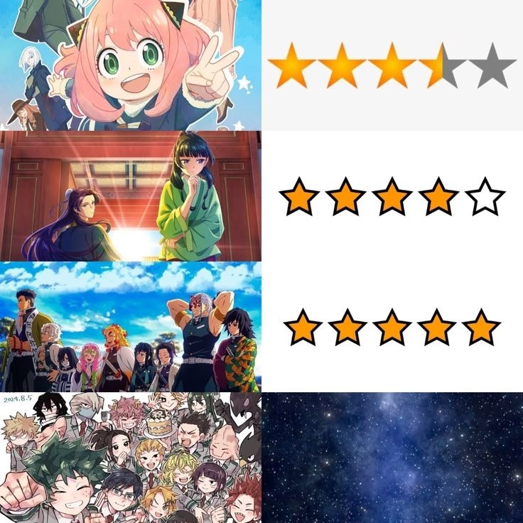 JJkmi5d's tweet photo. The rating system is brutal 😂

*3.5 / 5 ⭐* - _Spy x Family_ with Anya 
Anya deserves 10/10 but I get it. Sometimes the missions drag lol. Still, "waku waku" carries the whole show

*4 / 5 ⭐* - _The Apothecary Diaries_ Maomao + Jinshi
The politics + poison + slow-burn ten https://t.co/ZsHJ3ClfJZ