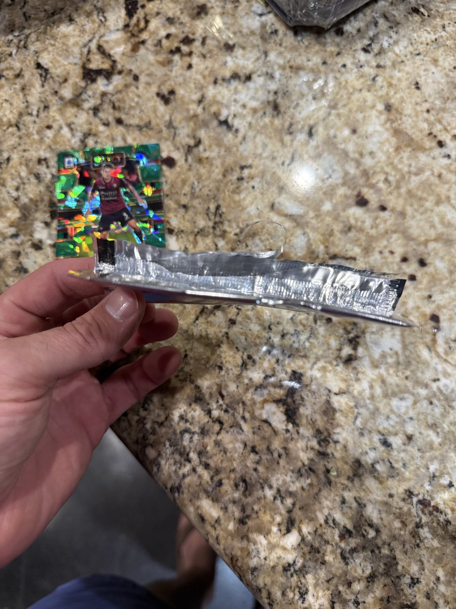 BrimhallDoug's tweet photo. @PaniniAmerica do you even care anymore?  I’ve never cashed in my reward points, I finally did, paid approximately $15 to ship it and this is what I get!   All bent to hell.   Thanks!   Appreciate you.  Anyone else have this experience?  @CardPurchaser https://t.co/uKBZgkC59r