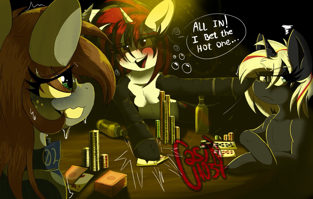 ForeverGeeking's tweet photo. A bet is a bet. #art #pony #mlp #falloutequestria #littlepip #velvetremedy #blackjack #weeklyart
I would like to thank everyone from my server who helped me stay motivated through this quite rough artwork! https://t.co/NzEtebYJ2V