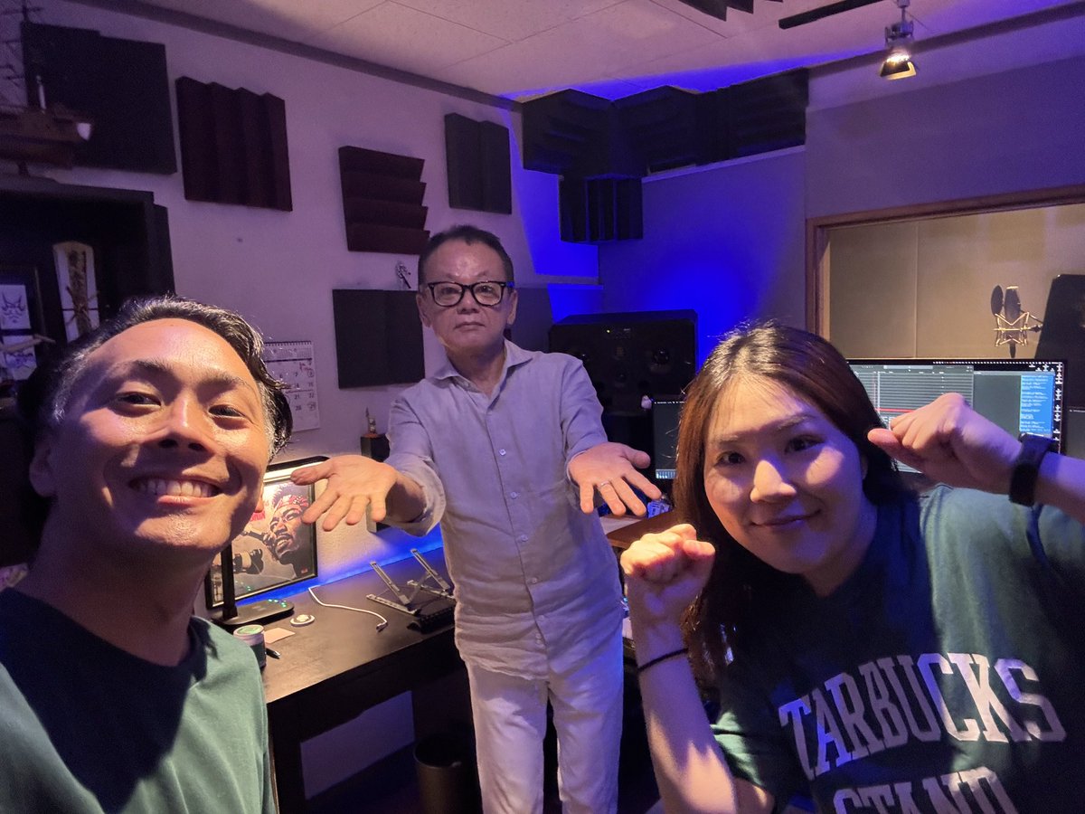 wan4351's tweet photo. 2027年度楽曲の歌入れに
音家本舗さんにお邪魔してきました✨
今回も歌い手はもちろん
#石川真帆　ちゃんにお願いして
しっこりわん！らしく仕上がってます🥳

これで2027高知全国大会に行くのが楽しみです💃🕺ぜひお楽しみに https://t.co/q58iQbmIEo