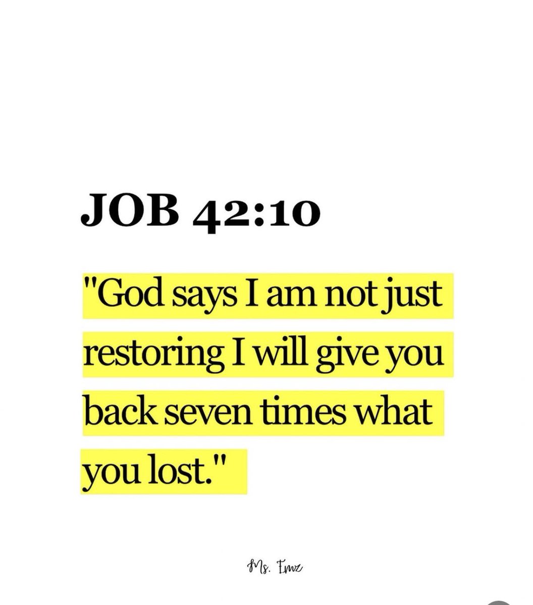 HendreGomez's tweet photo. Job 42:10 reminds us that God is able to restore, heal, and bless beyond what we've lost. Stay faithful, keep praying, and trust His perfect timing π:βοΈ
#Job4210 #Faith #TrustGod #GodsPromises #Restoration https://t.co/LM7ynQ2UGd