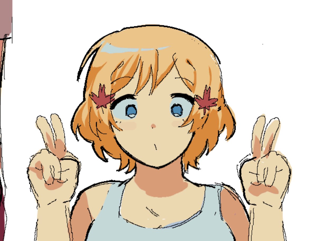 miwopikutoka's tweet photo. I feel like I rarely draw moe style amelia and im not sure why… I think the round eyes are really cute though. I feel like maybe this is holding me back a little bit but I cant help it. I like drawing her eyes wide and stupid looking like this https://t.co/y8Pq72mwy7