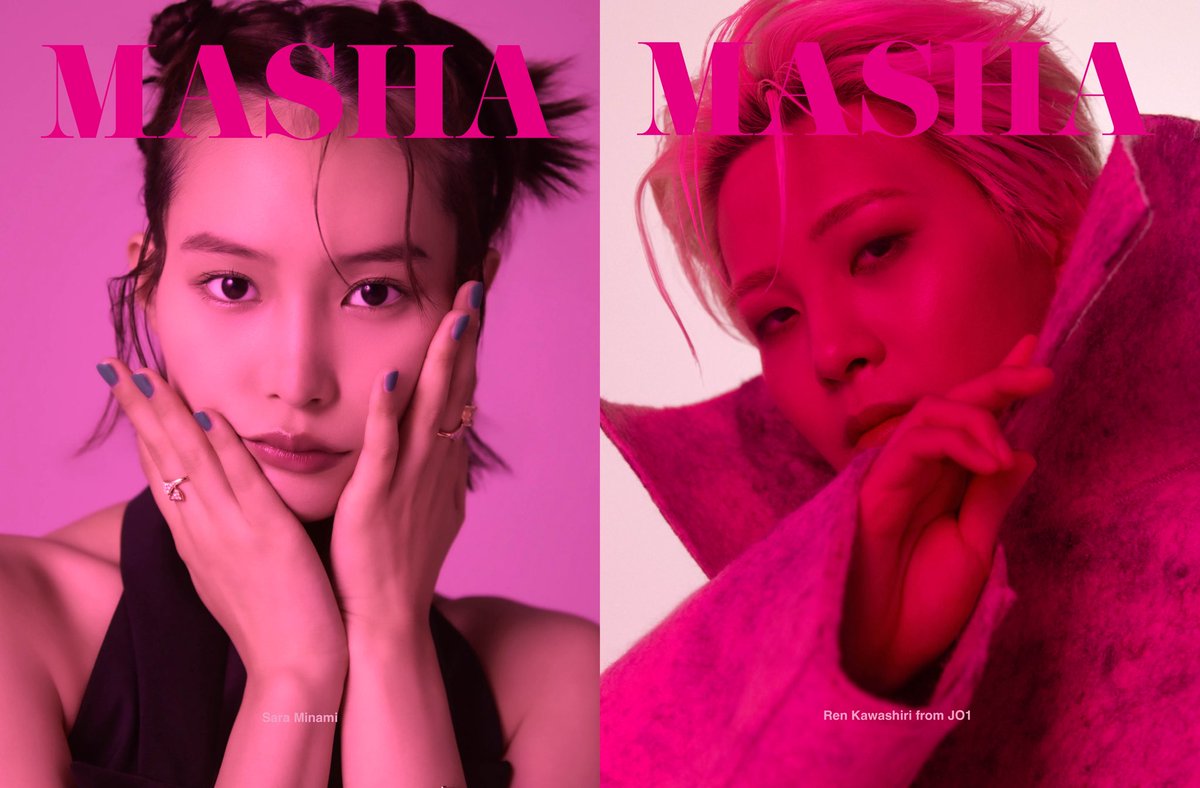 BOURGEOIS_MAG's tweet photo. ◆MASHA ART PROJECT

◆COVER
REN KAWASHIRI #川尻蓮
SARA MINAMI #南沙良

通常版4種
<書店限定>
BLUE EDITION
PINK EDITION 
<公式オンライン/一部書店限定>
LIGHT BLUE EDITION 
BLUE PINK EDITION

<公式オンライン／イベント限定>
限定版1種
LIMITED EDITION

◆2026年9月17日発売
予約期間8月1日-8月8日
https://t.co/iKfOmg3bXQ