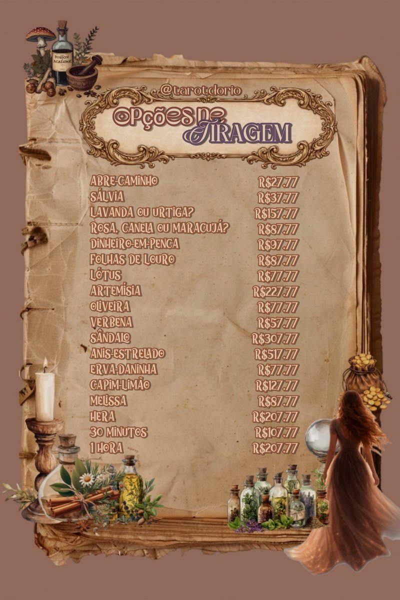 tarotdorio's tweet photo. veio ai o novo catalogo com metodos 100% autorais!!!

tags: cartomante cartomancia tiragem jogo de tarô tarot consulta consulente espiritualidade mandala urgente espiritual bruxa confiável tarologo tarologa baralho cigano magia feitiço https://t.co/Cs3rUjTTae