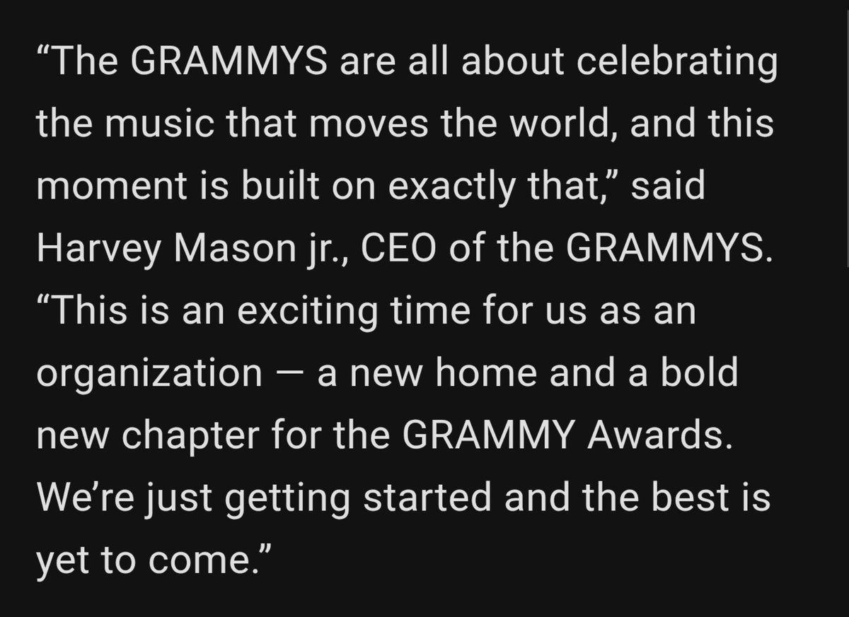 thesolotalks's tweet photo. BTS didn't refuse in an ordinary year. They refused in the year the Recording Academy was supposed to present Disney with the Grammys' global future.

"The best is yet to come," Harvey Mason jr. said in May 2026 as the Academy unveiled the first Grammys broadcast of its new Disney era. The ten-year deal had been announced in October 2024 and was due to begin in 2027. In July 2026, BTS declined to submit their music for the first ceremony under that deal.

The Academy had sold Disney a decade-long global media product. BTS exposed its limits before the first broadcast.