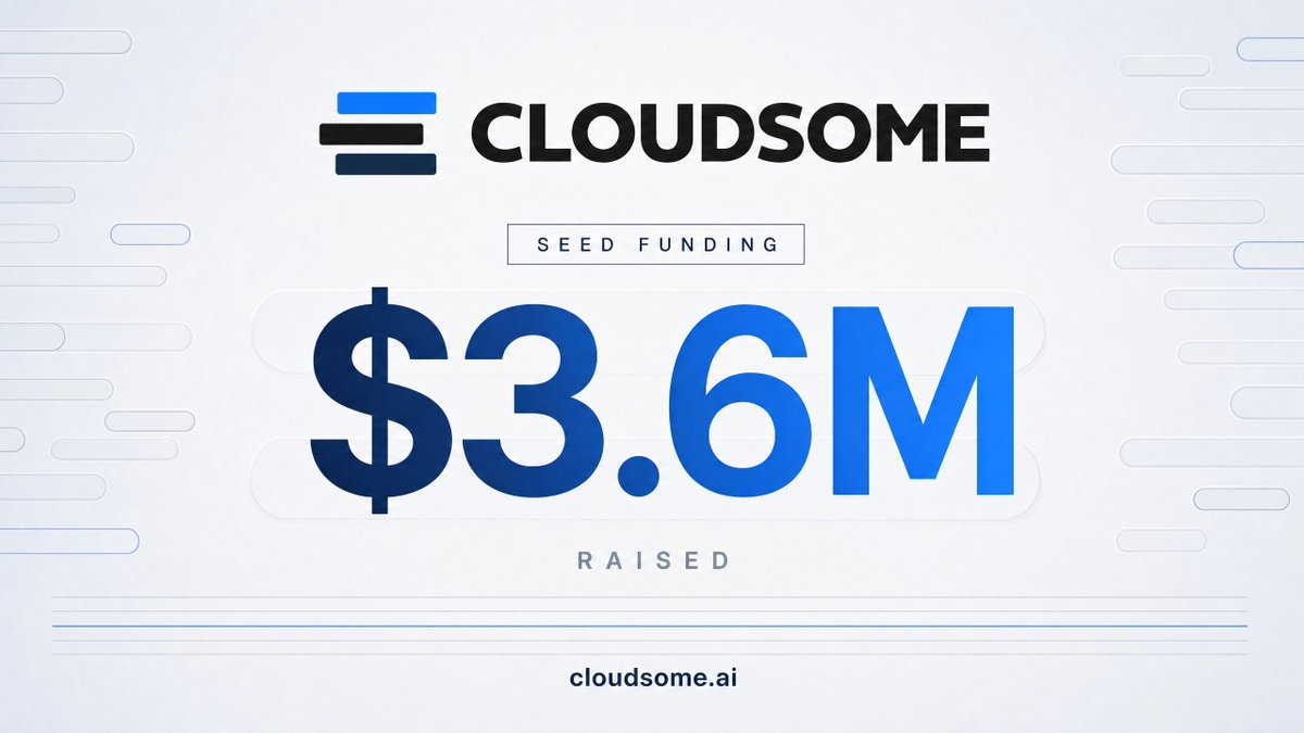 CloudsomeAIHQ's tweet photo. Hello, Frens👋 CloudSome here.

Excited to share we've raised $3.6M in seed funding to strengthen our platform, expand access to leading AI models, and deliver more reliable infrastructure for developers and businesses worldwide.

One API for the world's leading AI models.

Stay tuned 👀
https://t.co/PlfQe5dJzt