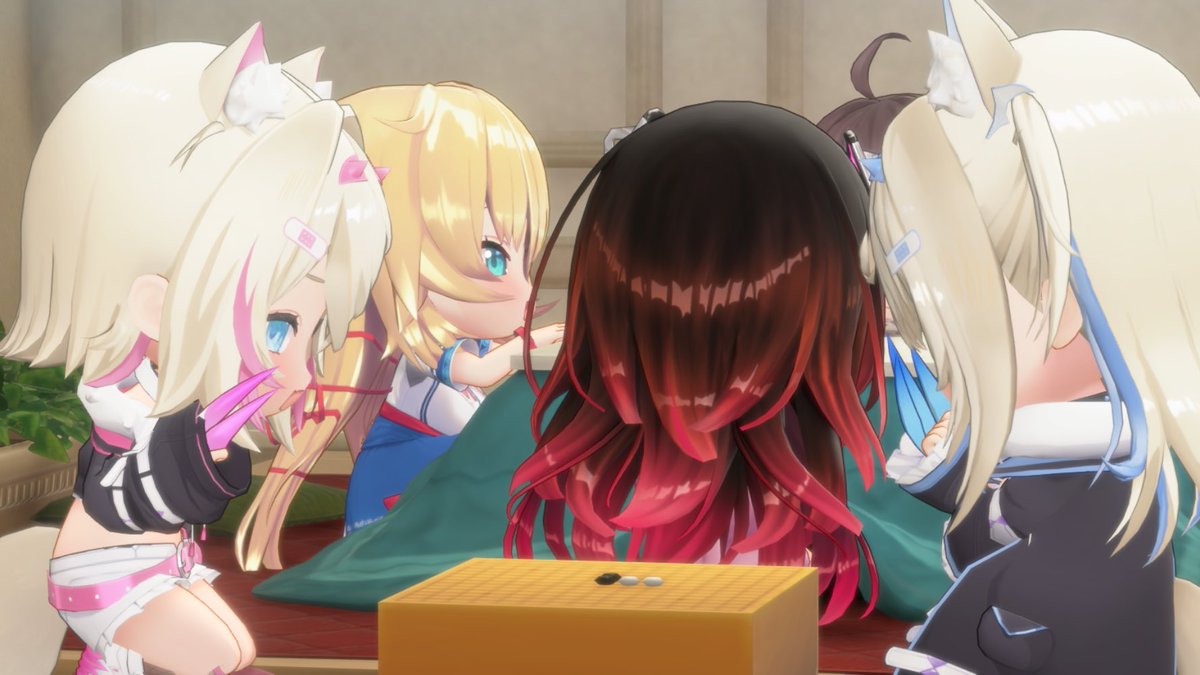 BakaTrack's tweet photo. I think Mococo is winning

Eat the pieces when she is not looking Fuwawa! 
#FWMCpix https://t.co/HdhYmyQZEr