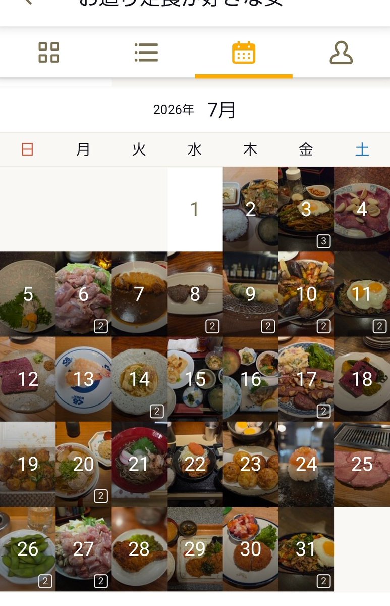 jn3rxw's tweet photo. 7月、ほぼ毎日外食だ。
体重の増減はなし！偉い私！ https://t.co/GC1Lf5mF9i
