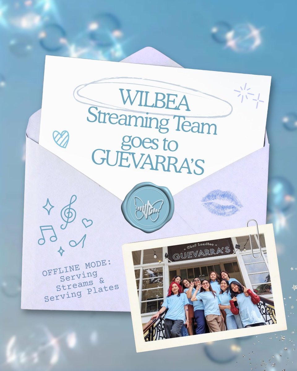 WB_Streams's tweet photo. STREAMERS OFF DUTY: Guevarra's Edition 🍴

From endless streaming sessions to endless chika, laughs and pagkain 🥹 this team is more than just streams and milestones, we're a bunch of people who somehow found each other because of two people we all support— WILBEA @itswilbertross @beabinene 🩵✨

Beyond the streams, these are the faces behind the team 🤍The ones who stay up until sunrise, sacrifice sleep, celebrate every WILBEA milestone like it's their own and somehow still show up the next day☕️ Team tatagos nga sa pader kung kailangan diba? ◡̈ Through puyat, pagod, internet disruptions and countless streaming sessions, one thing never changes, we'll always show up for Wilbea and for each other 🫶

Thank you for all who joined our very intimate meet-up with the DJs, streamers and friends who supported, sponsored and organized this special moment ◡̈

We came for the streams, stayed for the people and left with another core memory so here's to more aswang moments, totoy bibo jams and deluluness moments!! 🎧

See you on the next one, streamers! 🐻🩵✨ 
#WILBEA │ #WILBEAStreamingTeam
