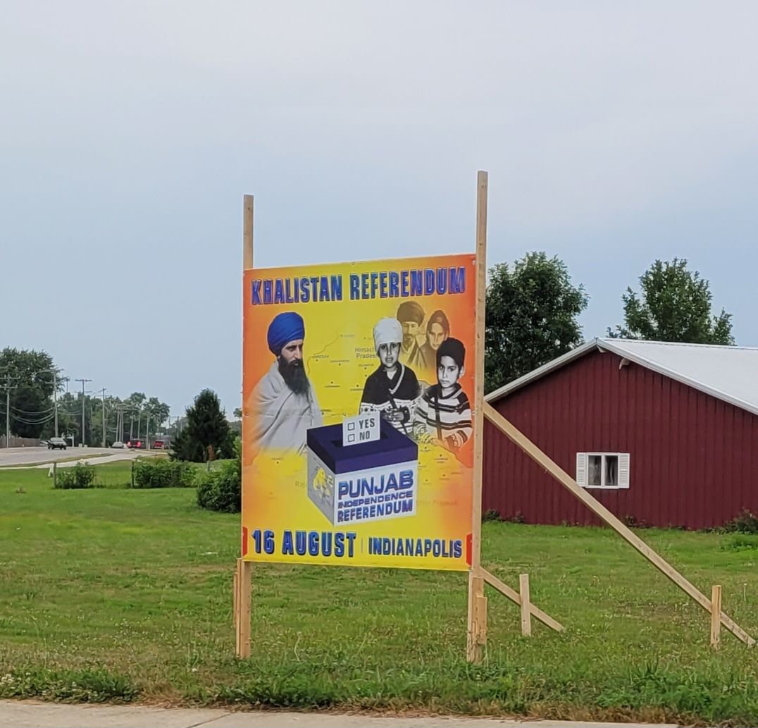 Indy_reporter_'s tweet photo. I heard there was another Khalistan Referendum billboard up.....This time in Brownsburg.

Naturally I looked up the property owner where the sign is sitting.
No shocker......there is a trucking company tied to the address. 

So I plugged it into @SearchCarriers .

OH...BOY

ROADWAY TRANS INC (started March 2024)
• OUT OF SERVICE
• 33 out-of-service violations
• 60% vehicle OOS rate
• Every single one of their 50 inspections had violations
• Indiana status: Pending Administrative Dissolution

Less than two and a half years old and already crashing and burning.

Maybe fix the actual business that’s currently banned from the road and about to be dissolved by the state… before worrying about redrawing maps of Punjab from rural Indiana.

https://t.co/yN0gda8Cfb