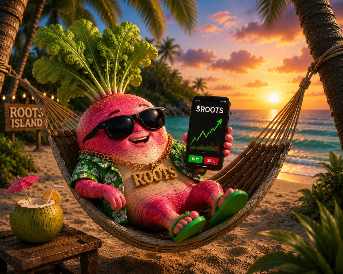 ROOTSWorldCoin's tweet photo. Laid down the roots. Grew the bag. Retired to the island. $ROOTS https://t.co/zZOUtJVdIw