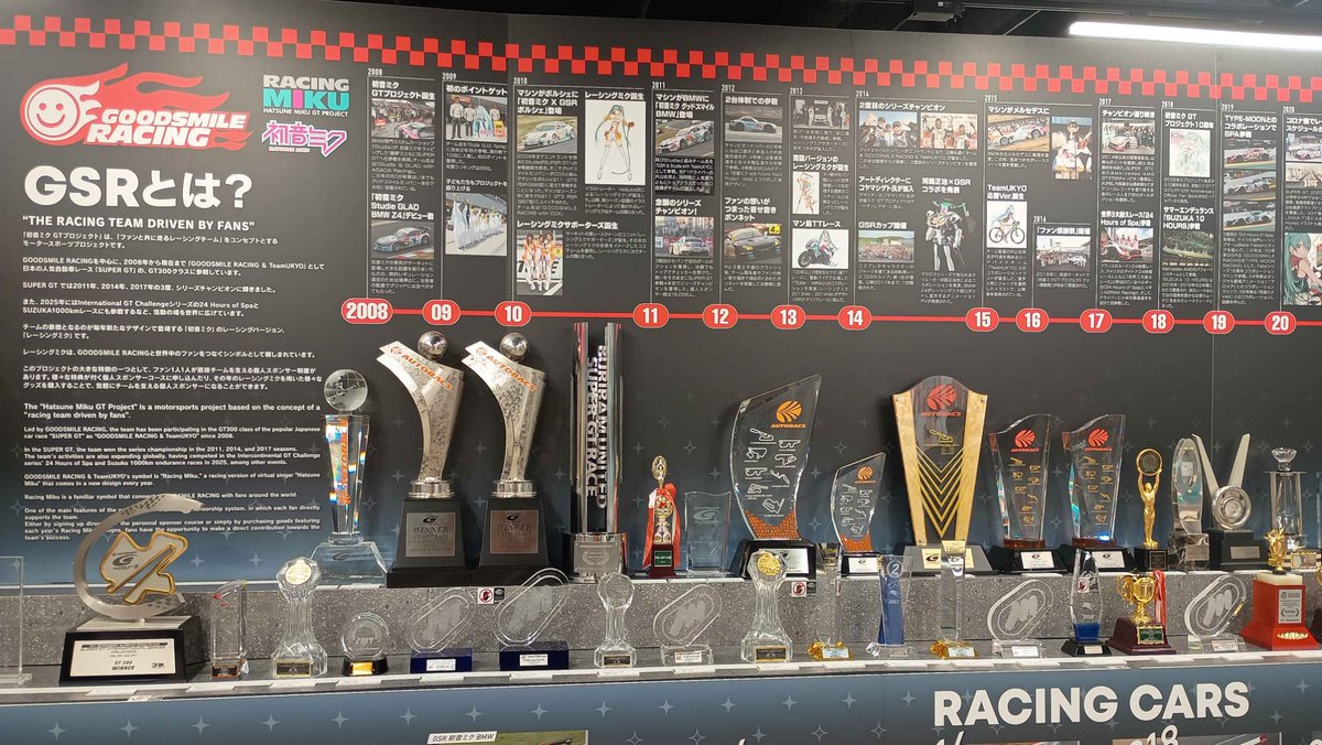vocaloconnect's tweet photo. 中の人レポ(J)🏁

アキバCOギャラリーにて、Goodsmile Racing 2026 Season Pop Up Storeに行ってきました！

様々なグッズや応援アイテムはもちろん、歴代レーシングミクのフィギュアやGT300車両のモデルカーなど、GSRのこれまでの歩みを感じられる展示が盛り沢山でした✨
8/23まで出展中です！ https://t.co/JTZMiQ447q