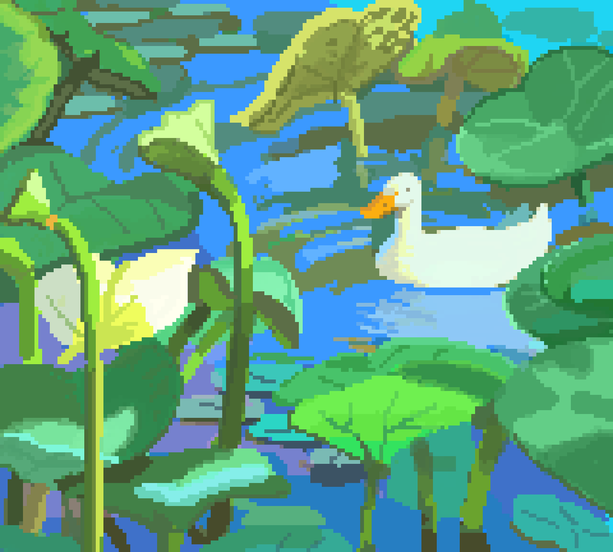 Flannelson's tweet photo. It has been a while since I have made pixel art. Thank you for making me practice, Daisuke! #Edge3Pi260802 https://t.co/0wnmt2n5sO