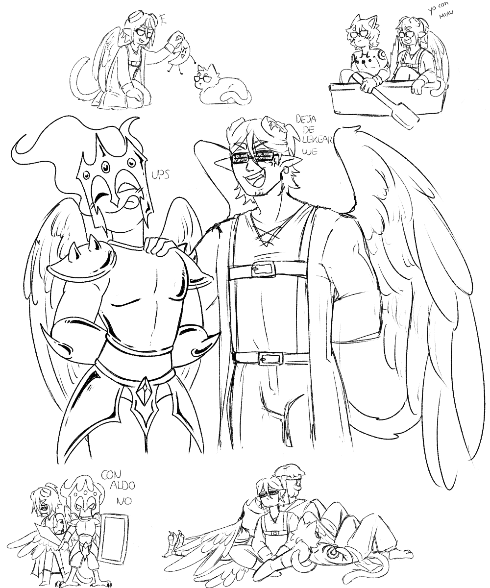 AnaJokane's tweet photo. WIP, que no se note que me gusto el sefirox cuervo + pequeños dibujos de Miau, Coldi y un mini JuanClean jejeje https://t.co/TsWOxf5ui9