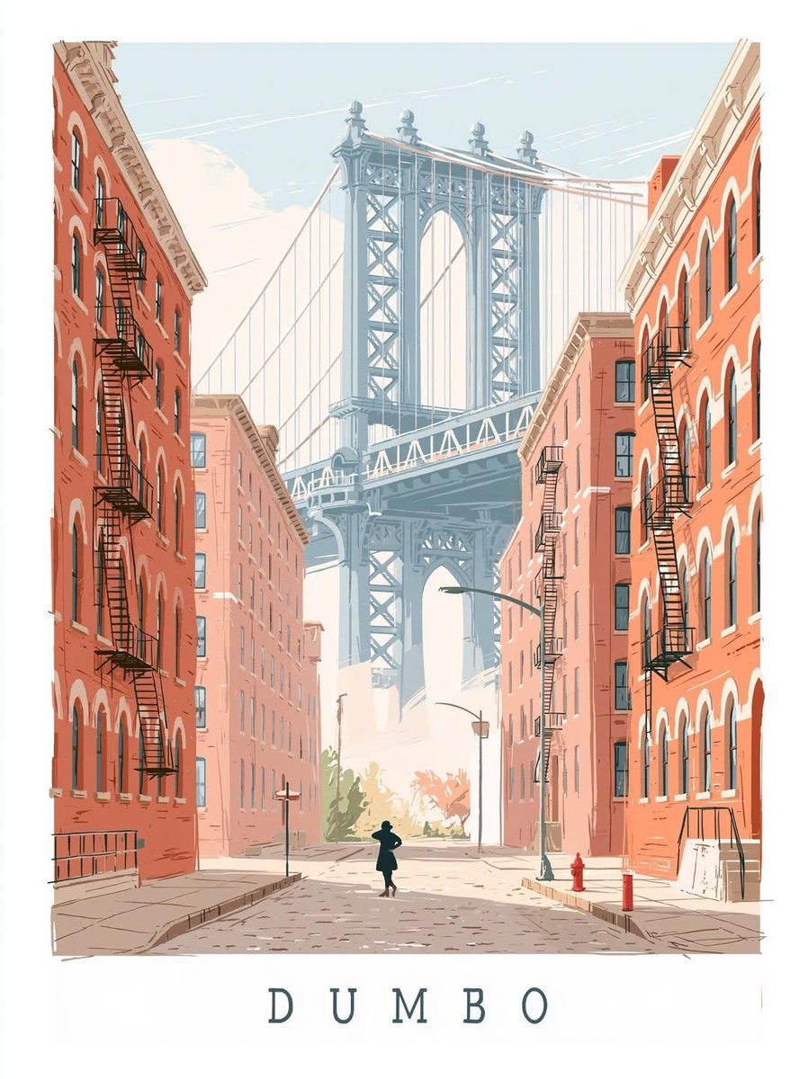 Goodmanprotocol's tweet photo. New York flat vector travel poster

Midjourney v8.2

Prompt:
Editorial travel poster illustration of [LANDMARK] in [CITY], [COUNTRY], flat vector art, ultra clean minimalism, mid-century modern, Scandinavian graphic design, foreground stylized landscape elements and a subtle pedestrian path with native vegetation and visitor silhouettes, midground the iconic landmark rendered in clean geometric forms with distinctive architectural details, background horizon featuring the surrounding skyline, natural landscape, or culturally significant structures unique to the location, muted pastel palette inspired by the destination, cool porcelain off-white ground, flat color blocking, tonal harmony, low contrast, soft diffused daylight, tinted shadows, spaced sans-serif lettering "[LANDMARK]" at bottom center, print-ready poster --ar 3:4 --v 8.2 --style raw --stylize 150 --chaos 4 --no yellow, cream, ivory, beige, sepia, gold, gradient, texture, noise, grain, photorealism, neon, saturated primaries, black