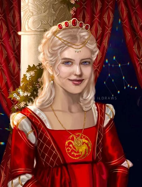 Rifqieffendiask's tweet photo. Kematian misterius Aerea Targaryen 

Dalam Sejarah Buku Fire and Blood pernah ada suatu kisah kematian memilukan dan membingungkan yang pernah terjadi pada Aerea Targaryen, putri Aegon the Uncrowned dan Rhaena Targaryen, serta cucu Raja Aenys I Targaryen (Kalau dirunut dari Serial House of the Dragon, dia masih Keponakan Raja Jaehaerys I atau masih nenek sepupu dari Rhaenyra). Setelah Raja Jaehaerys diangkat menjadi raja, Aerea bahkan sempat menjadi putri mahkota selama beberapa tahun sebelum anak-anak Raja Jaehaerys lahir. Aerea ini juga memiliki saudara kembar yang nantinya menjadi septa, yakni Rhaella Targaryen.

Gambaran pribadi Aerea Targaryen dari Ildraws dan bersama ibu dan saudari kembarnya Rhaella dari Chillyravenart