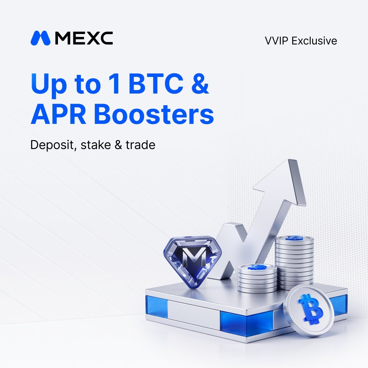 MEXCAndorra's tweet photo. 👀 Calling all $BTC holders!

Deposit, stake your $BTC, and trade Futures to unlock exclusive VVIP rewards.

🎁 Earn $BTC APR Boosters, Futures bonuses, and get a chance to win up to 1 BTC.

Join the $BTC Carnival now 👇
https://t.co/Uk5tFdRctd https://t.co/maHkfMVCRR
