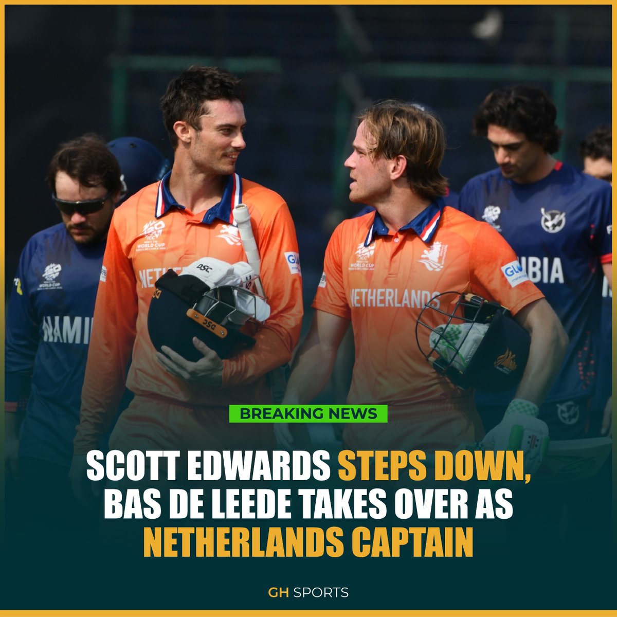 GHSports_'s tweet photo. Edwards steps down as Dutch captain, De Leede takes over
Scott Edwards has stepped down as the skipper of the Netherlands, as confirmed by the KNCB (the Royal Dutch Cricket Association)
#NetherlandsCricket #BasDeLeede #Captaincy #cricketlovers #SportsNews https://t.co/gAoTxQ4juj