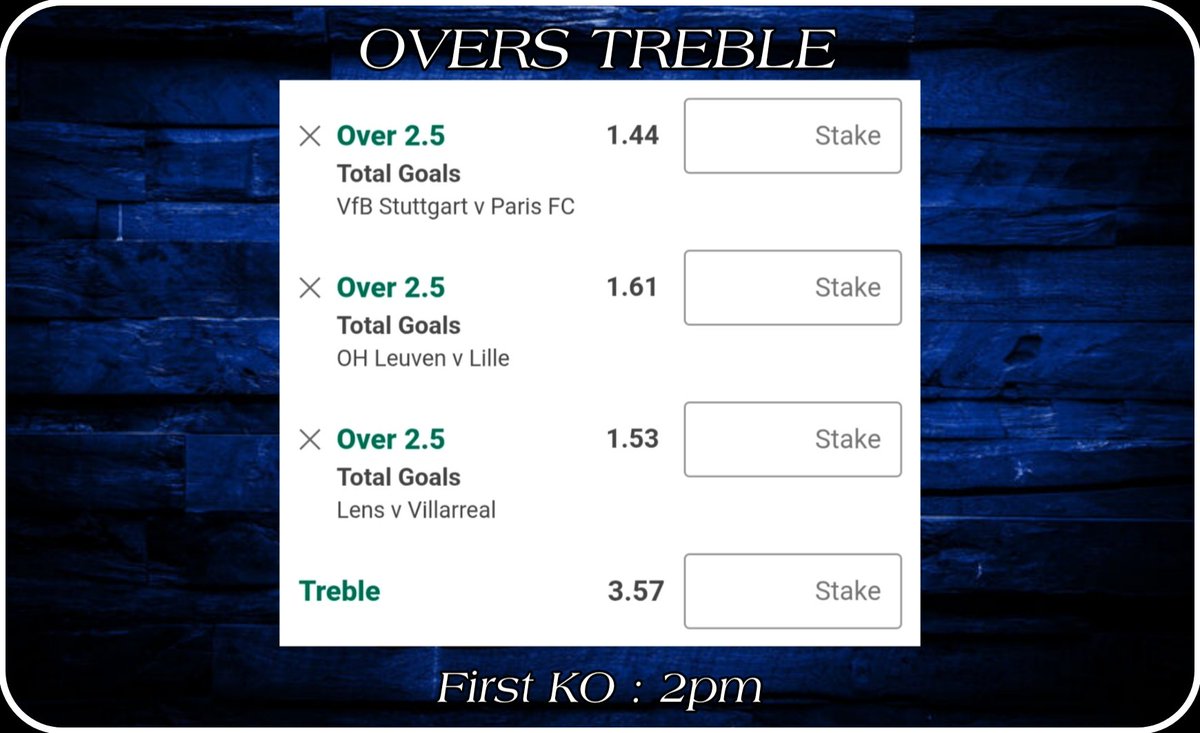 TomWhiteTips's tweet photo. OVERS TREBLE 

@ 3.57

First KO : 2pm

Club Friendlies 🏆 https://t.co/QQNWq4rq2u