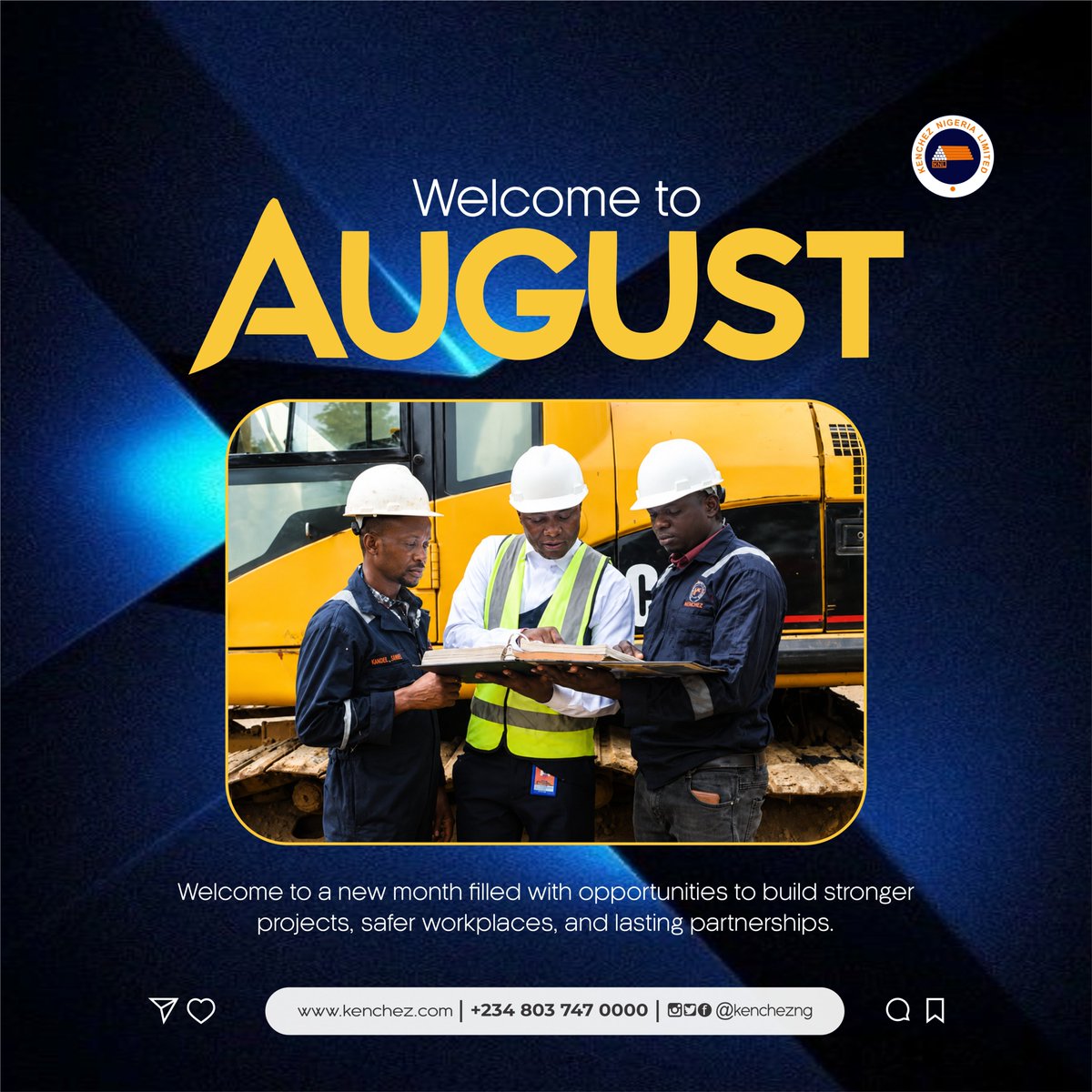 KenchezNG's tweet photo. What are you leasing this August? 🚜

Power your projects with reliable heavy equipment from Kenchez Nigeria Limited. Here's to a month of safe operations, timely delivery, and successful projects.

Happy New Month!

#HappyNewMonth #KenchezNigeria #EquipmentLeasing #Construction https://t.co/viItE5eUha