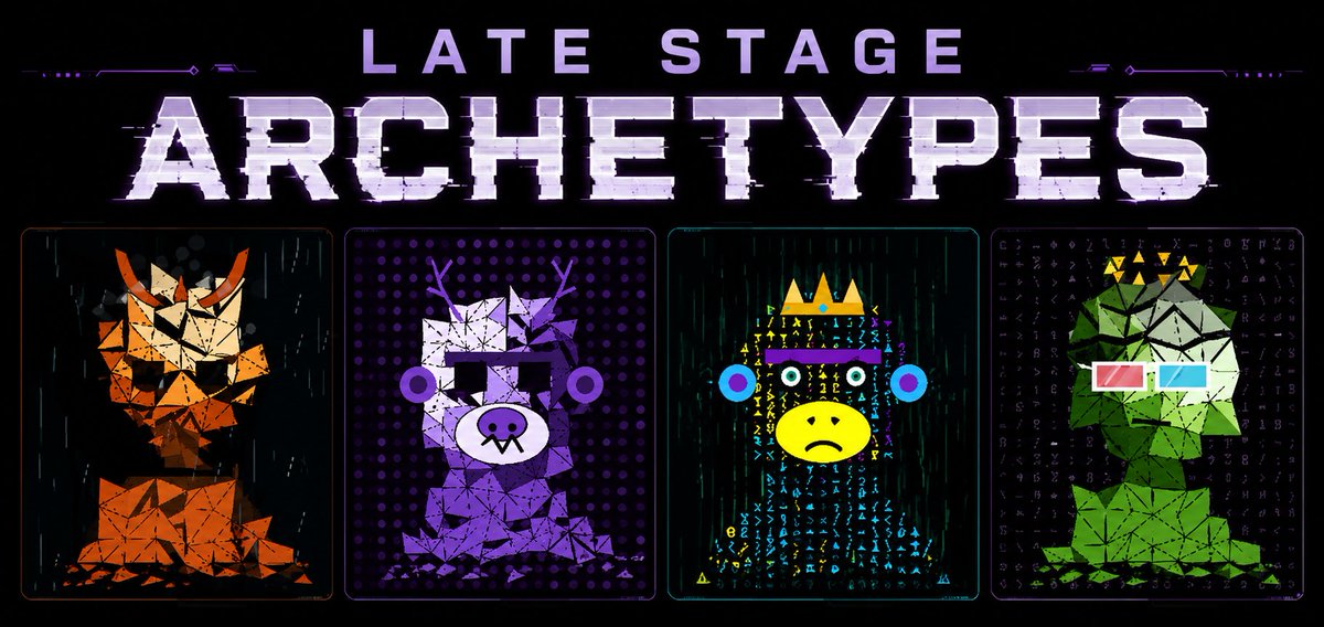 aakj_g's tweet photo. Giveaway 8x GTD of Late Stage Archetype by 
@WizardX_0x 

A fully generative, animated portraits from a sealed archive in collapse shattered, dissolving, drifting.
Citizens, undead, apes, moose, cats, robots, aliens & dragons.

Supply : 2500
Mint price : 0.006 ETH on Day One
Mint date : August 18  
Chain : Ethereum

To Enter: Follow @aakj_g  & @WizardX_0x   
Like & Rt / Tag 2 & 
Fill the Form : https://t.co/viT68zxwwa
24hr...