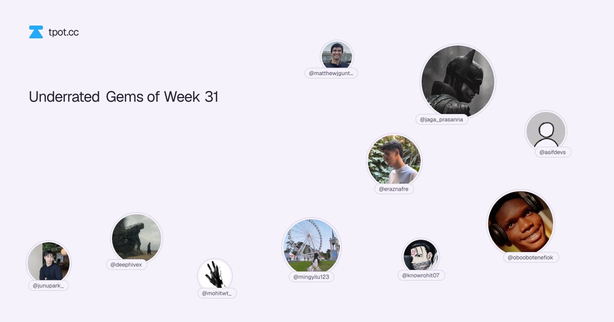 heytpot's tweet photo. Here is our list of underrated gems for week 31 https://t.co/Ooc9B1de8J