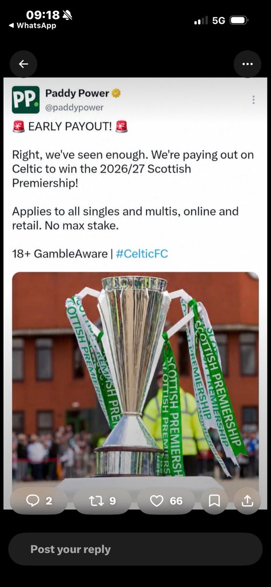 Kaiser1978Paddy's tweet photo. @paddypower get it done 😉😂 https://t.co/tsvwFyqUMA
