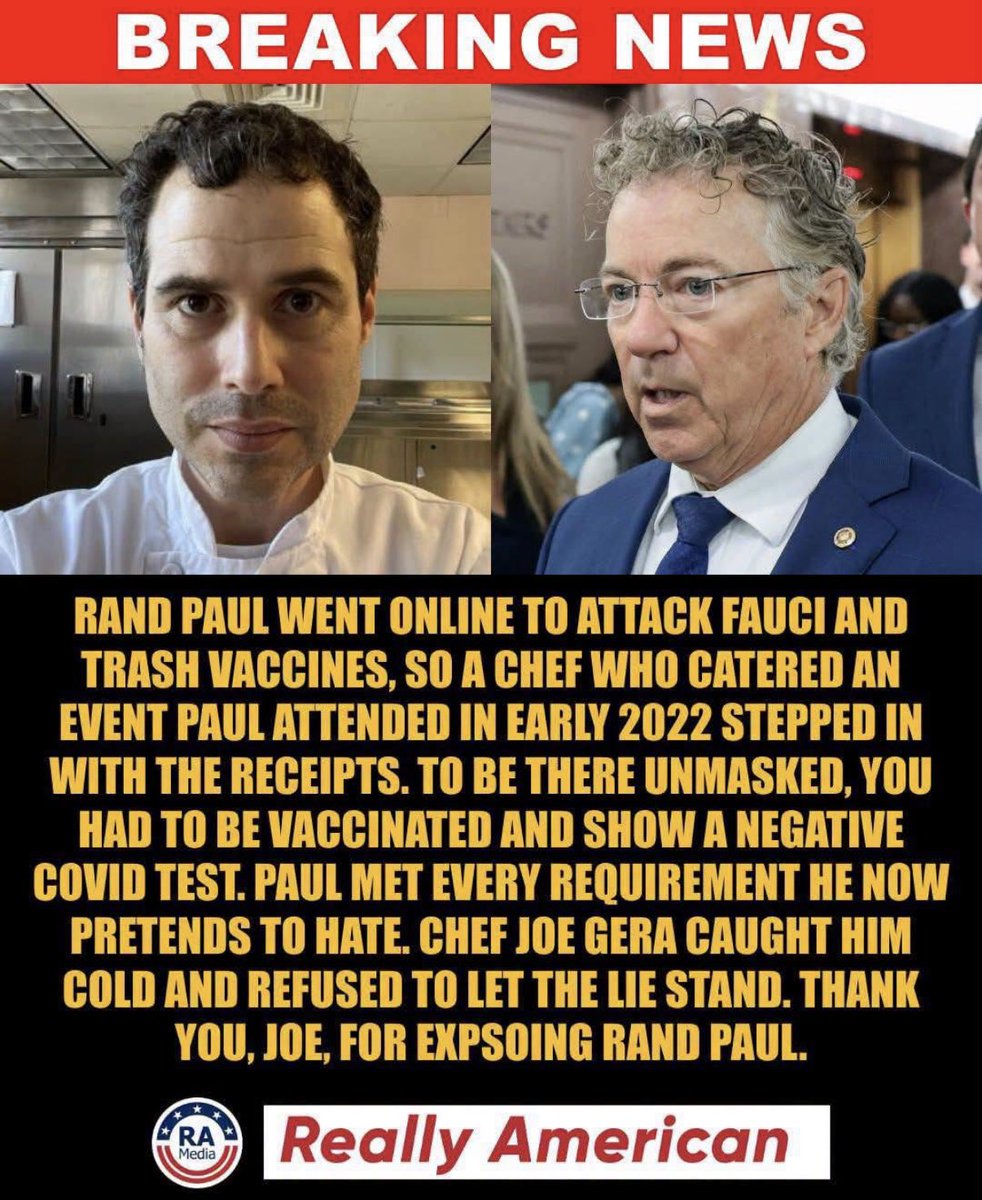 AnnieForTruth's tweet photo. Rand Paul is a liar, hypocrite and a dick! 🤬 https://t.co/9hjI88xdTw