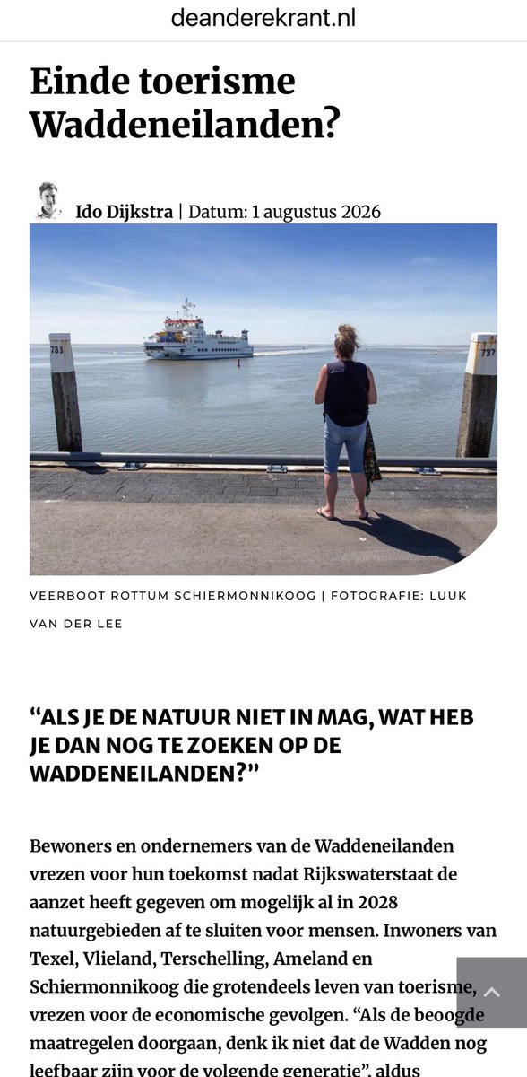 richardtkiewiet's tweet photo. Help ons tegen onzinnige theoretische regels Natura 2000.

Waddenbewoners worden van hun eeuwenoude gronden verdreven waar ze altijd op hebben gepast.

Natuur beschermen is o.a. geen giflozingen en gas en zoutwinning toelaten maar geen eeuwenoude bewoners wegsturen. https://t.co/eeG5ZGsUXC