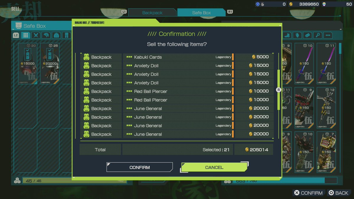 Zer0UnderOne's tweet photo. My new high score in for treasure from #LETITDIEINFERNO River of Souls.

205,000 Killcoins

I had to fight Berserk Mironette with just my bad and shoes 😊 

#レットイットダイインフェルノ https://t.co/BVz81awJco