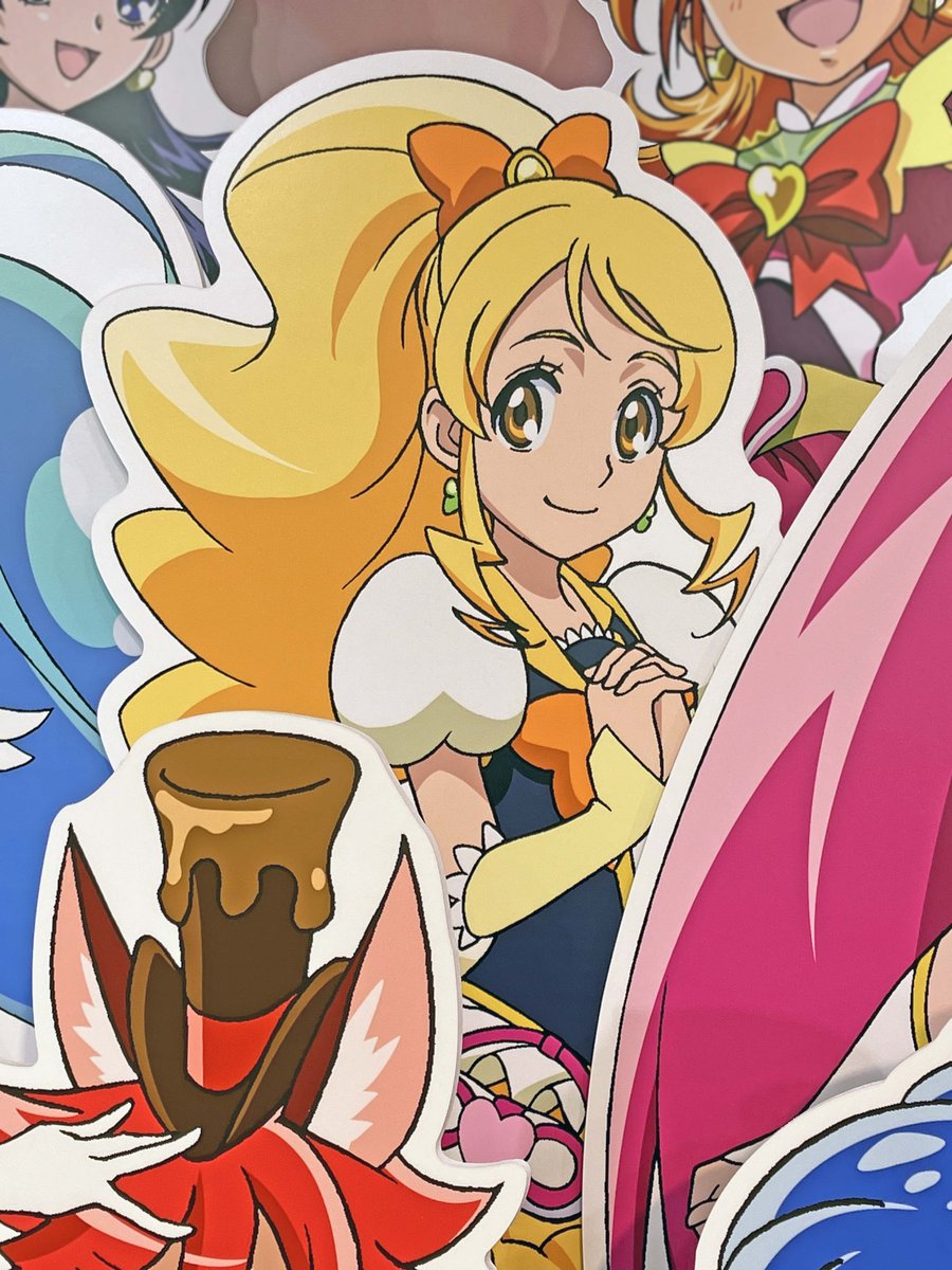 TA_museum's tweet photo. 8/2は『ハピネスチャージプリキュア！』キュアハニーのお誕生日🎂🎉
家はお弁当屋さんで、食べるのも作るのも大好き💛
「しあわせごはん愛のうた」も印象的です🎤
ミュージアムのキュアハニーにもぜひ会いに来てくださいね❣️#precure https://t.co/eRumwqSWgv