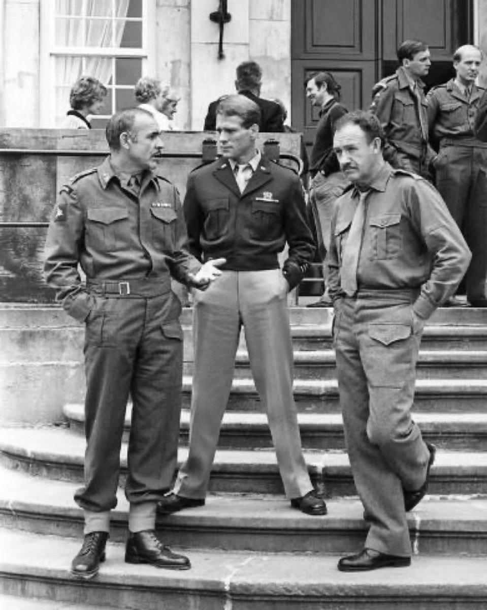 For_Film_Fans's tweet photo. Sean Connery, Ryan O'Neal and Gene Hackman on the set of

A BRIDGE TOO FAR (1977) https://t.co/yKgwWVGxDe