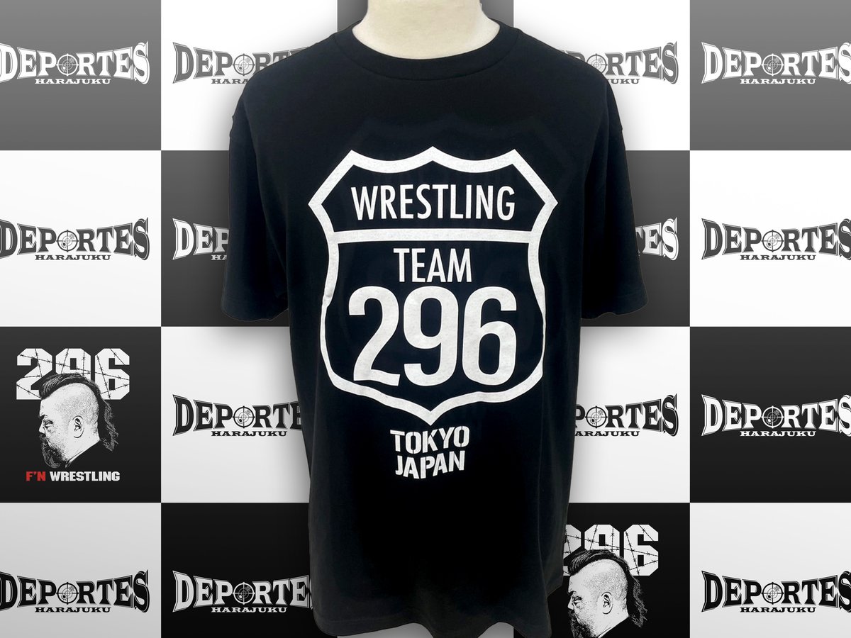 DEPORTES_SHOP's tweet photo. 【#DEPORTES】こちらも再入荷「TEAM296Tシャツ」好評の為再入荷、 シンプルなデザインで普段でも着やすいと思います サイズはM～XXXLまで 4,400円（税込） 296フリークはマストバイですよ 再入荷につき全サイズございます #デポルテス #TEAM296 #プロレス https://t.co/riJuP9SR2Z