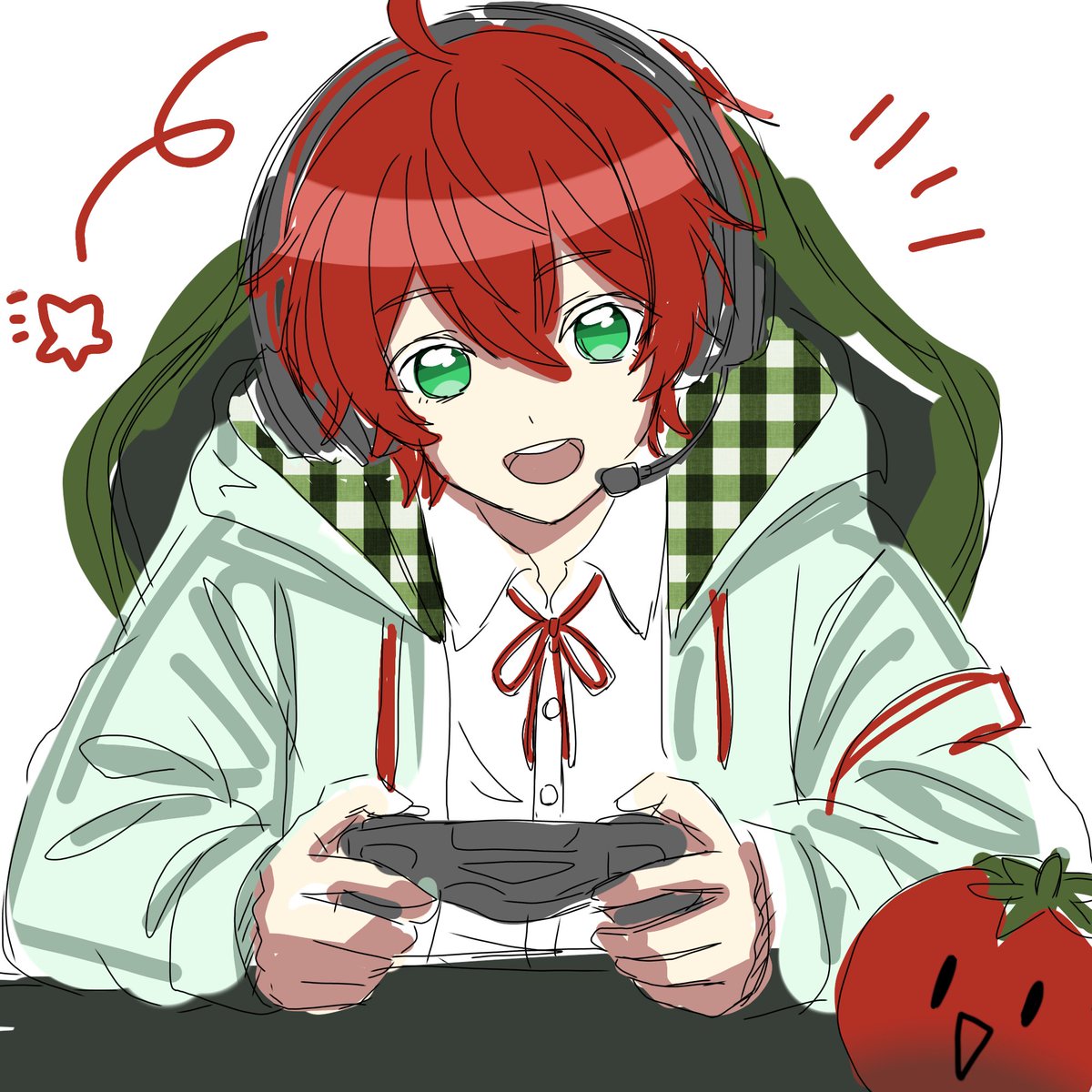 in55216's tweet photo. 立ち絵公開 おめでと~う🍅🎯 https://t.co/ytPynNHavi