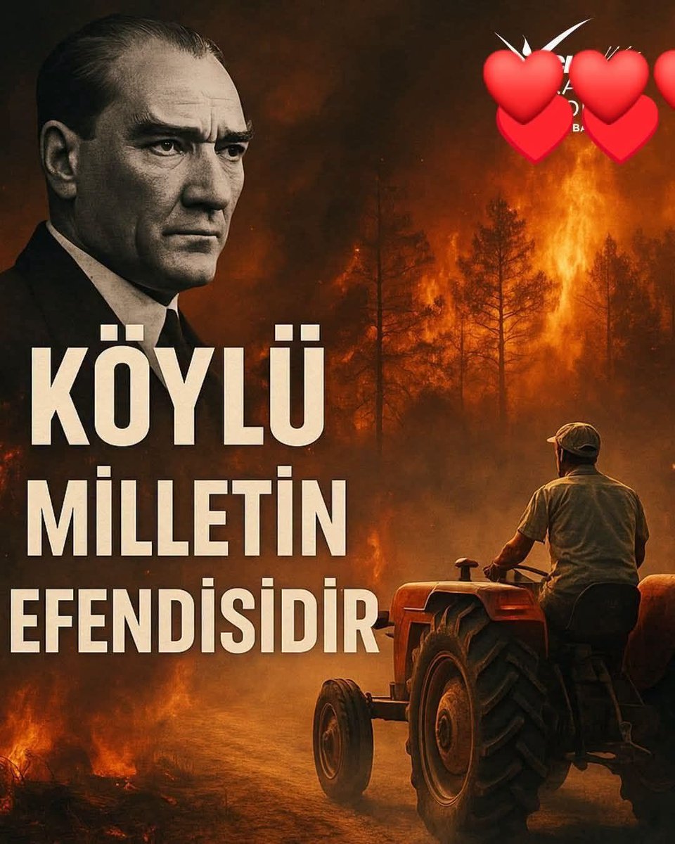 TOPRAK_2_'s tweet photo. Köylü Milletin Efendisidir, Peki Biz Efendimize Ne Kadar Değer Veriyoruz?
Bugün bir kez daha gördük:
Traktörünün farıyla yangına ışık tutan, kürekle alevin önüne set olan, arazisini değil yüreğini ortaya koyan insanlar vardı sahada.
Günlerdir süren orman yangınlarında, yine en önde çiftçimiz, köylümüz vardı.
Kimse çağırmadı onları, kimse görev vermedi. Onlar kendilerini görevli saydı. Çünkü onlar bu toprağın gerçek bekçileri.
Ama soralım kendimize…
Biz bu cefakâr insanlara ne kadar destek oluyoruz?
Don vurunca yalnızlar.
Kuraklık çökünce sessiziz.
Yangında, selde "geçmiş olsun" deriz, ama zararlarını telafi etmeyiz.
Mazotu ateş pahası, gübreye her gün zam.
Mahsul ederini bulmaz, ürününü satamaz.
Borç yığılır, banka gelir, traktörüne haciz koyar.
Sonra da çıkıp "tarıma destek verdik" derler.
Destek kime? Büyük firmalara mı, yoksa köyde tek başına direnen çiftçiye mi?
Atatürk "Köylü milletin efendisidir" dedi.
Ama efendilerini unutan bir millet, nasıl kalkınabilir?
Biz üreticiyi değil, ithalatı besliyoruz.
Toprağımız dururken, samanı bile dışarıdan alıyoruz.
Çiftçimizi yalnız bırakmak, geleceğimizi ateşe atmaktır.
Onlara verilen her destek, soframıza bereket, toprağımıza dirilik olarak döner.
Destek sadece krediyle değil, adaletle, alım garantisiyle, hak ettikleri saygıyla olur.
Bugün köylü yangını söndürüyor.
Yarın da bu ülkenin kıtlıklarını, krizlerini söndürecek.
Ey yönetenler, Atatürk bu ülkeyi betona değil, toprağa emanet etti.
Ama siz, tarımı bitirdiniz, köylüyü borca, gençleri şehre, tarlayı yangına terk ettiniz.
Bugün yine görüyoruz ki:
Köylü milletin efendisidir ama devleti efendisine sahip çıkmazsa, bu millet aç kalır.
Ve unutmayın:
Gün gelecek, bu yok sayılan millet yeniden ayağa kalkacak ve bu topraklarda bir kez daha bereket yeşerecek.
#KöylüMilletinEfendisidir
