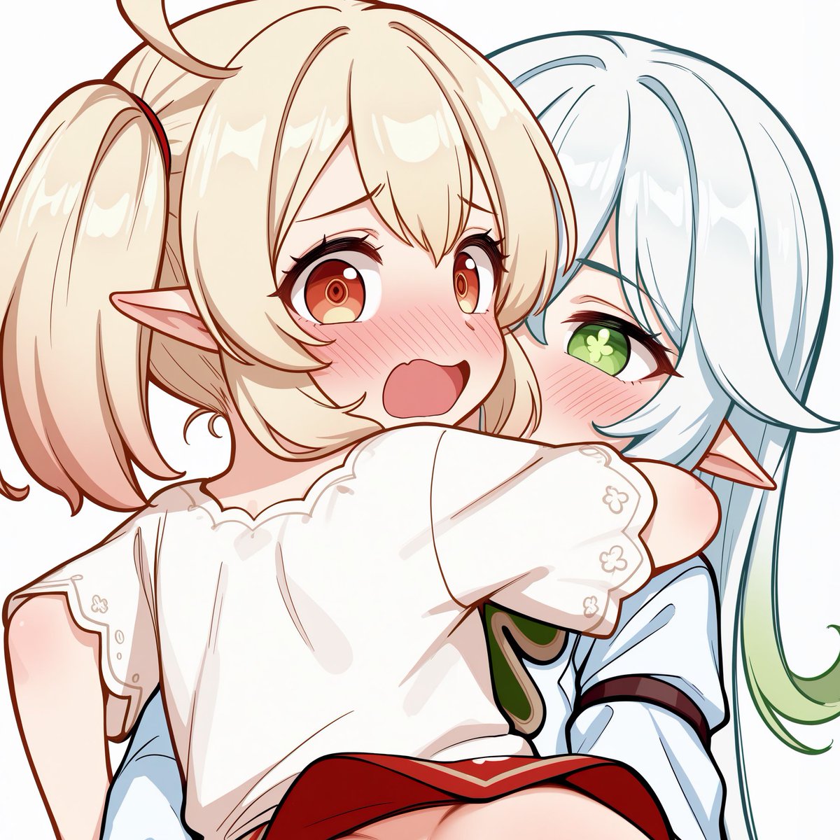 IvnNarvaez's tweet photo. Nahida can be such a needy girlfriend sometimes~

#Klee
#Nahida
#Kleehida
#GenshinImpact https://t.co/UAVHQpbF2W