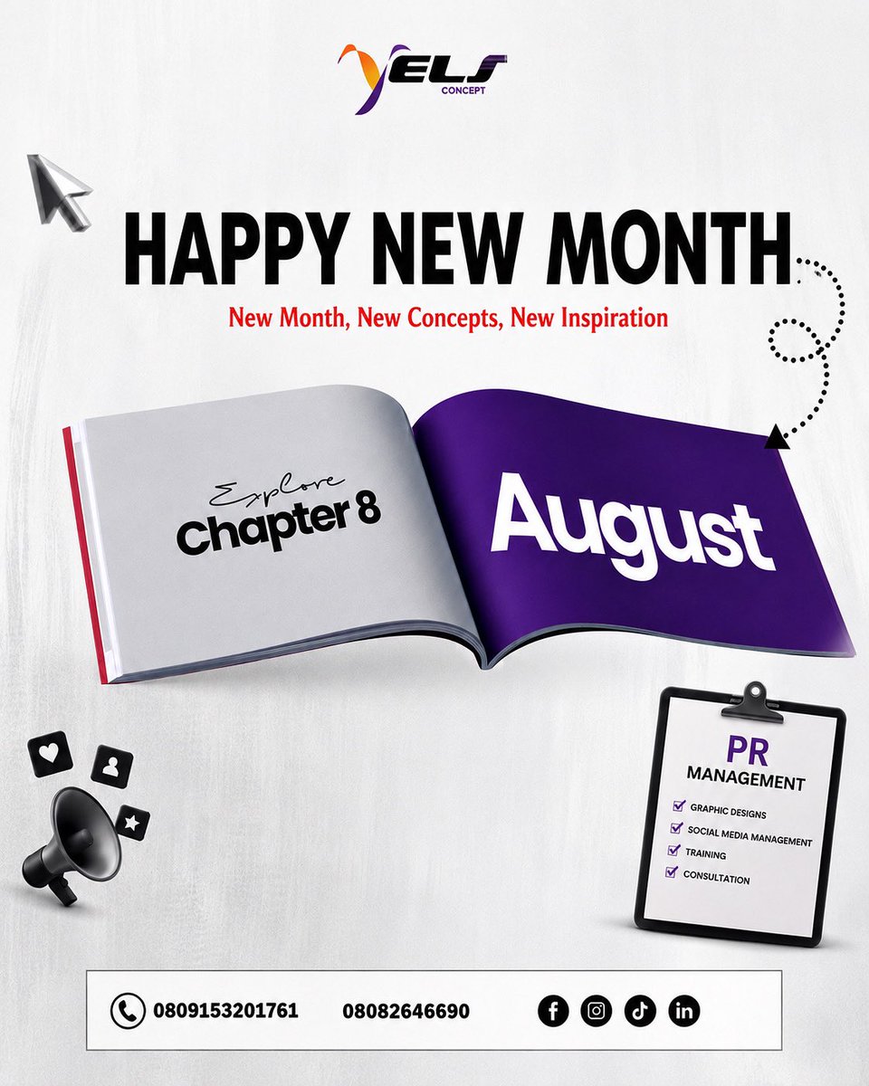yelsconcept's tweet photo. Happy New Month!💃

A new month brings new opportunities to communicate with purpose, build trust, and grow stronger brands.

Here’s to meaningful connections and lasting impact.

#yelsconcept #happynewmonth #august1st 
#socialmedia #consultation #training https://t.co/K7n8yDEJLR